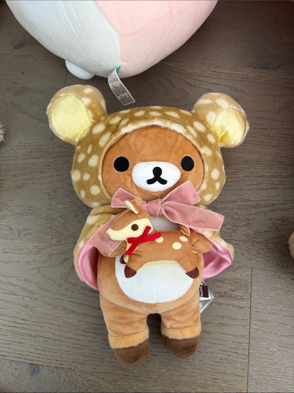 Rilakkuma Deer Costume Plush - Light Brown & Pink